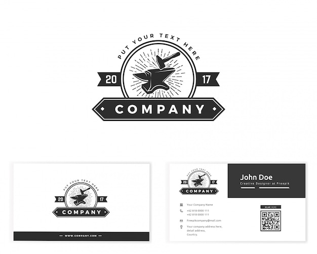 Download Free Smith Logo With Stationery Business Card Premium Vector Use our free logo maker to create a logo and build your brand. Put your logo on business cards, promotional products, or your website for brand visibility.