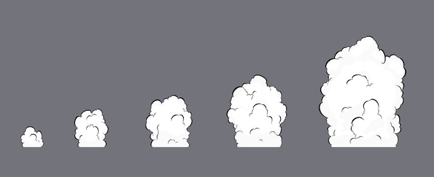 煙の爆発のアニメーション 煙のアニメーション 爆発アニメーション プレミアムベクター