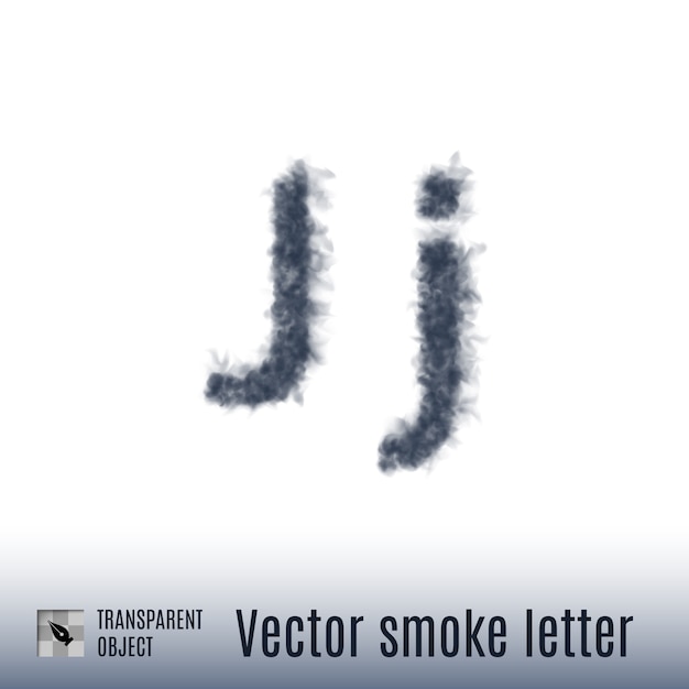 Premium Vector | Smoke letter j