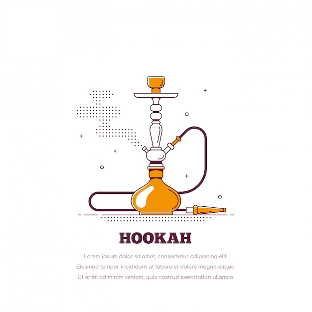 Premium Vector Smoking Hookah Concept Shisha Icon Smoke Pipe And Relaxation