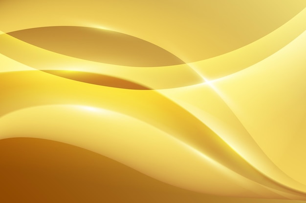 滑らかな黄金の波の壁紙 プレミアムベクター