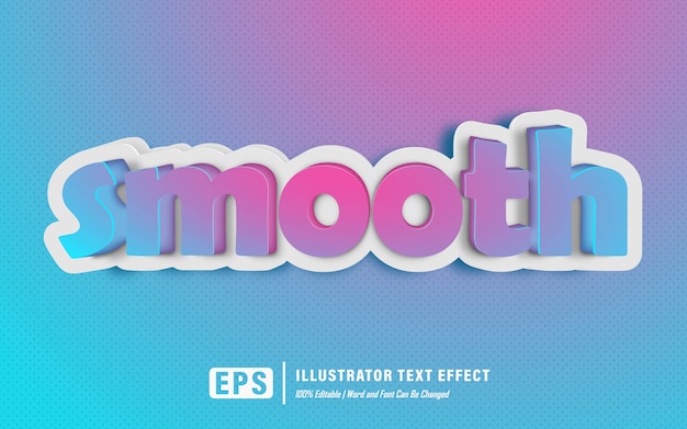 Premium Vector | Smooth text effect - editable