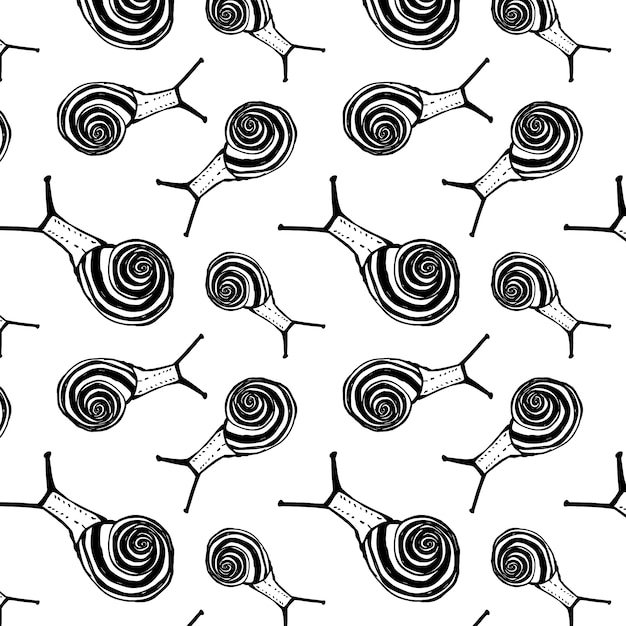 Premium Vector Snail pattern background