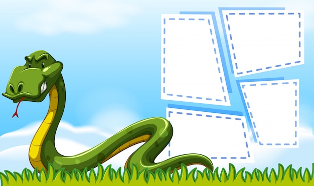 Snake border frames copyspace Free Vector