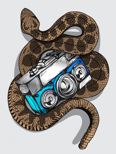 Premium Vector | Snake camera