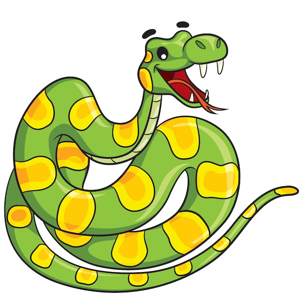 Premium Vector | Snake cartoon