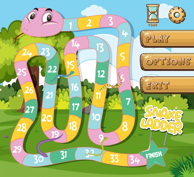 snakes and ladders game template