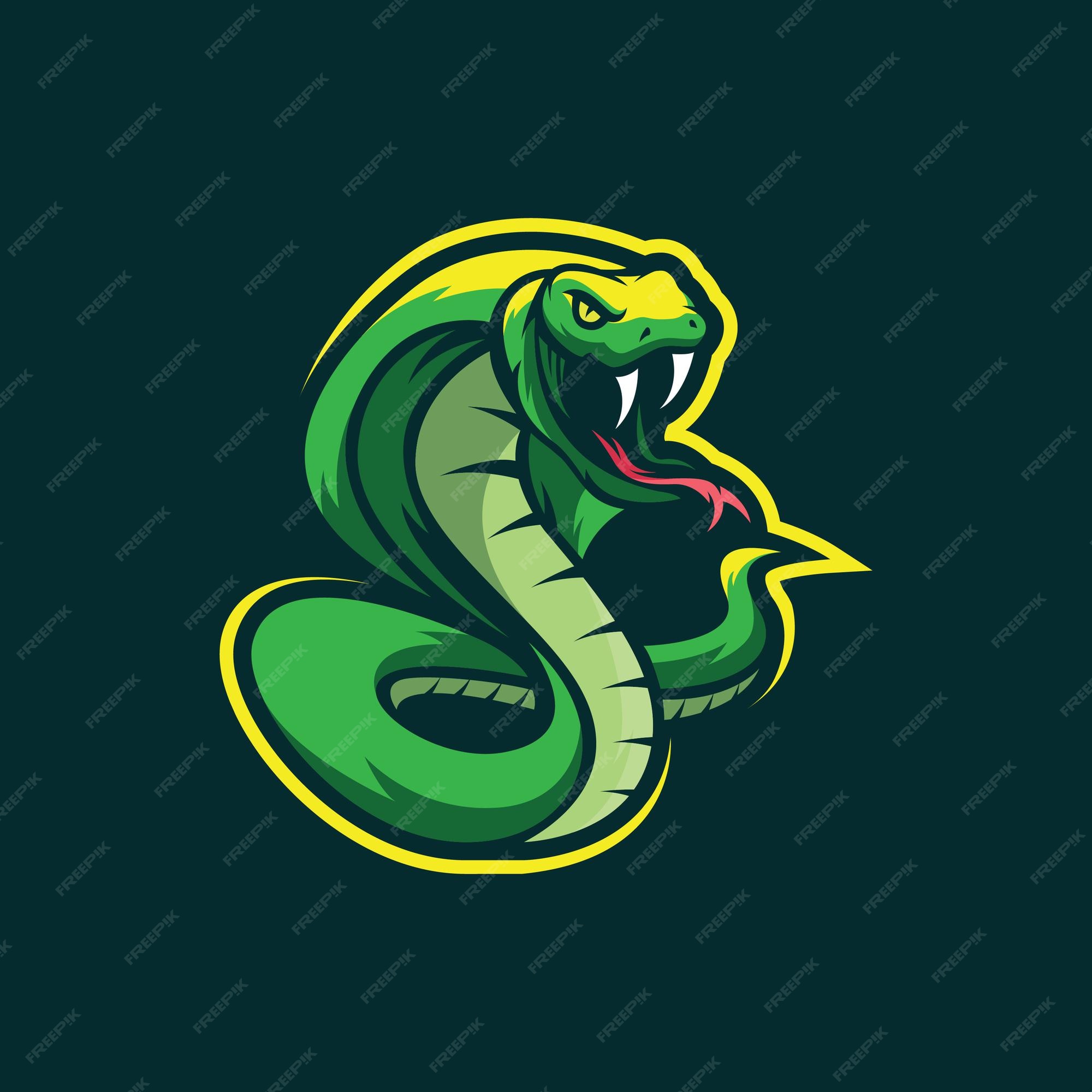 Premium Vector | Snake mascot logo design