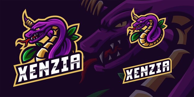 Premium Vector Snake Mascot Logo For Gaming Twitch Streamer Gaming Esports Youtube Facebook