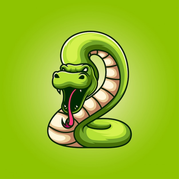 Premium Vector | Snake mascot logo illustration