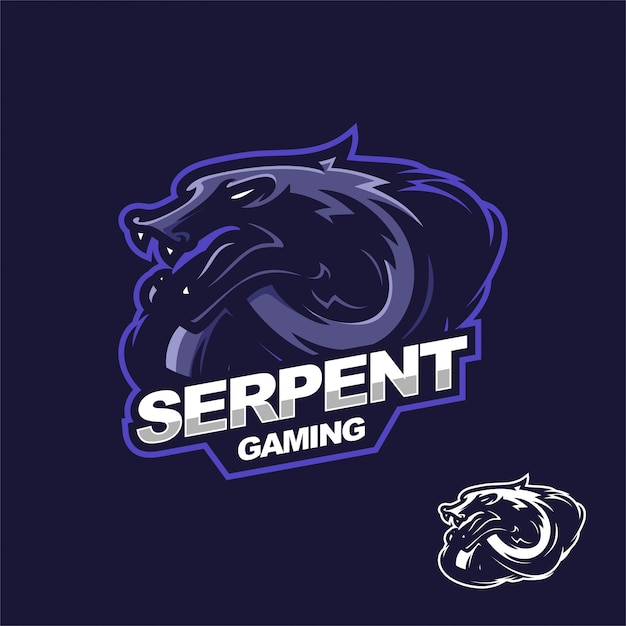 Premium Vector | Snake serpent e-sport gaming mascot logo template