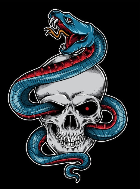 Premium Vector | Snake skull tattoo