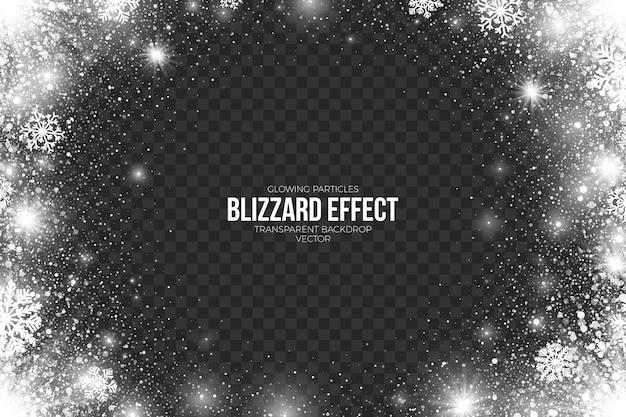 Premium Vector Snow Blizzard Effect On Transparent Background