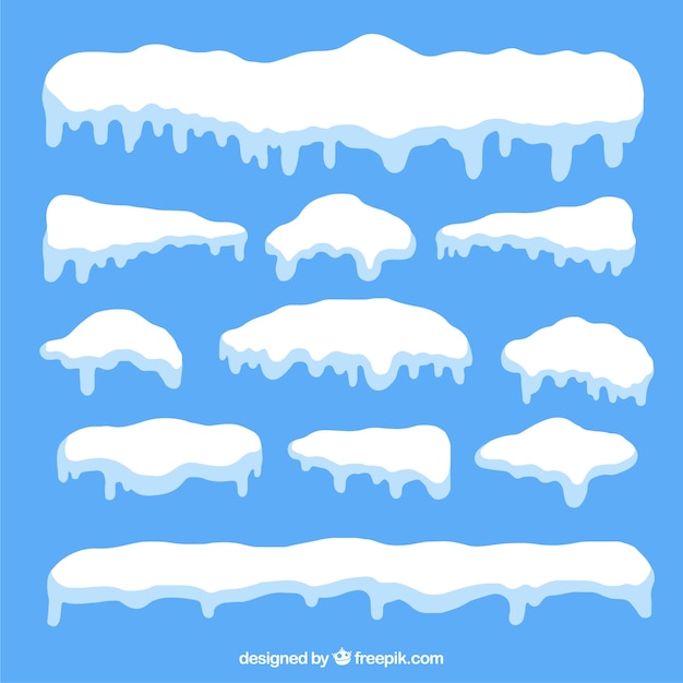 Download Snow cap collection | Free Vector