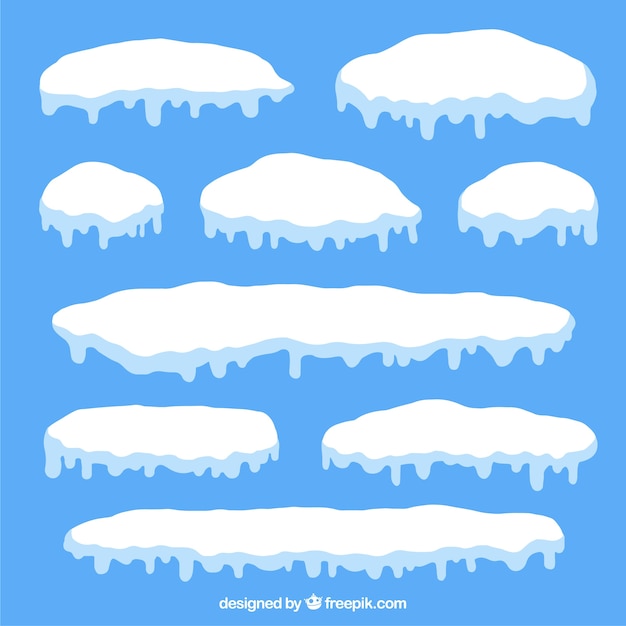 Free Vector | Snow cap collection