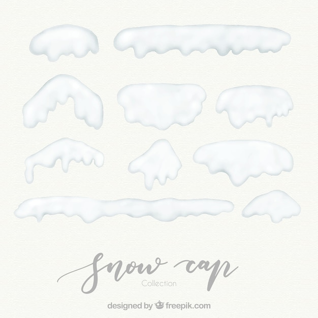 Snow cap collection Vector | Free Download