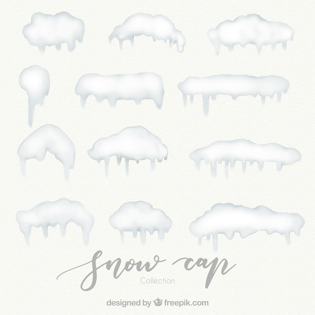 Snow cap collection Vector | Free Download