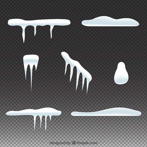 Download Free Vector | Snow cap collection