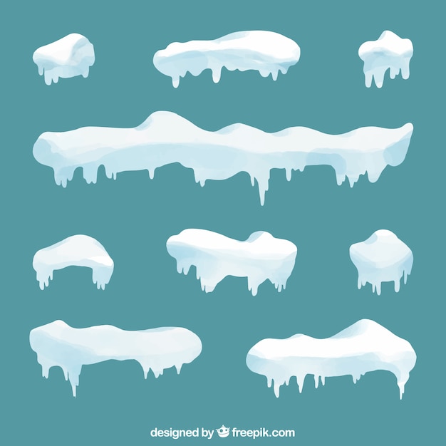 Download Snow cap collection | Free Vector