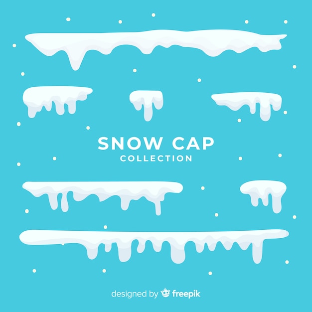 Snow cap collection | Free Vector