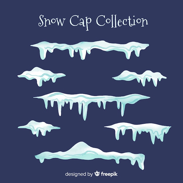 Free Vector | Snow cap collection