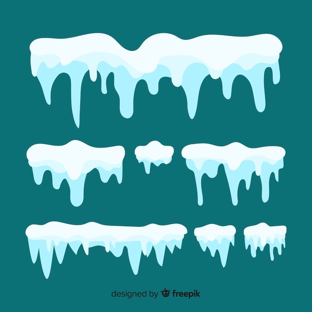 Download Free Vector | Snow cap collection