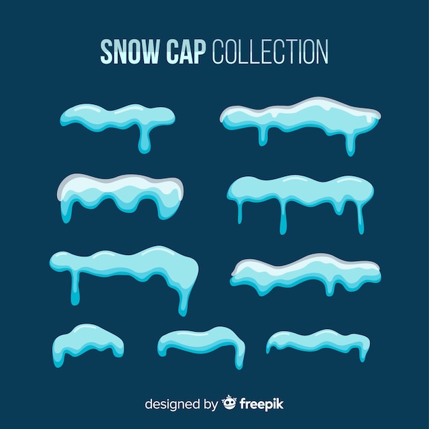 Download Free Vector | Snow cap collection