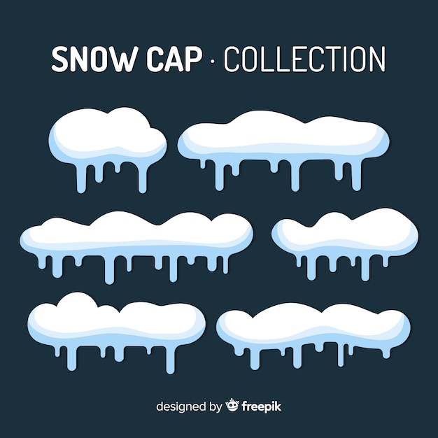 Free Vector | Snow cap collection