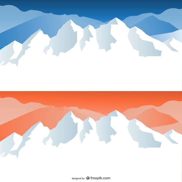 Download Free Vector | Snow capped mountains