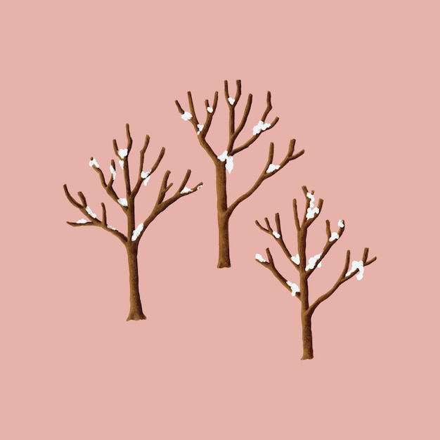 Download Snow covered trees in the winter illustration Vector ...