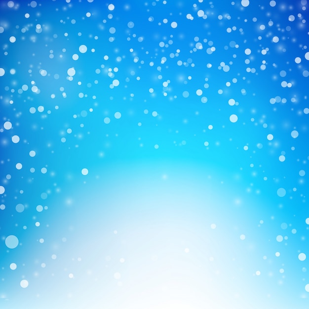 Snow falling with lighting effect background | Premium Vector