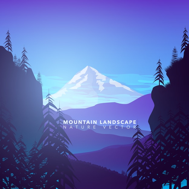 Download Snow mountain background Vector | Premium Download