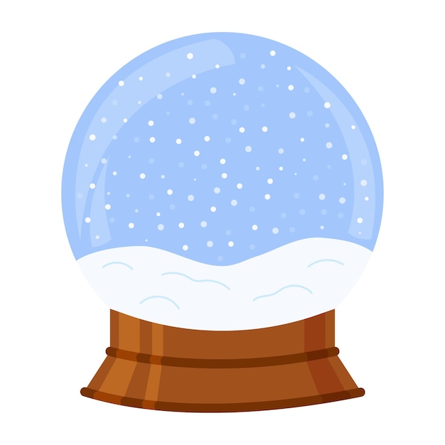 Premium Vector | Snowball isolated. crystal snow ball empty. vector ...