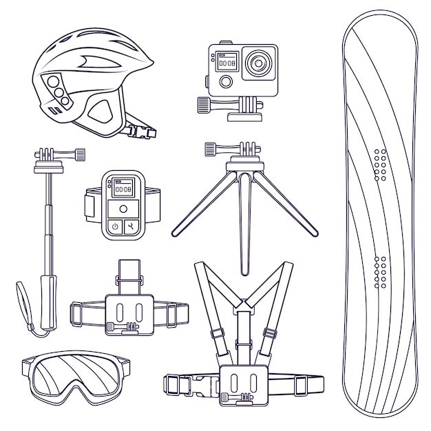 Premium Vector | Snowboard. extreme winter sports.