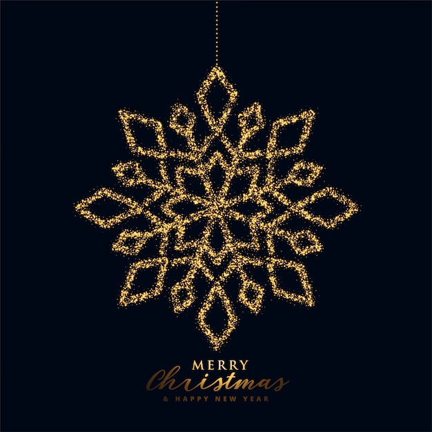 Free Vector | Snowflake christmas in black and gold color