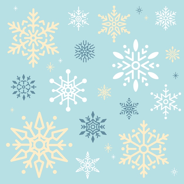Snowflake christmas design background vector Free Vector