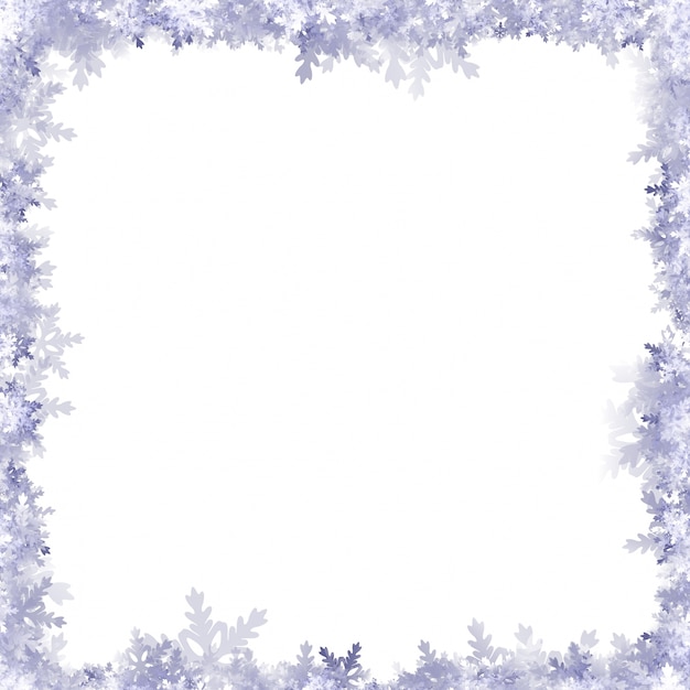 Premium Vector | Snowflake frame