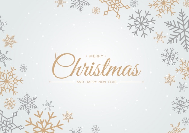 Premium Vector | Snowflake merry christmas on blue background