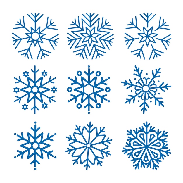 Premium Vector | Snowflake vectors. isolation by background.