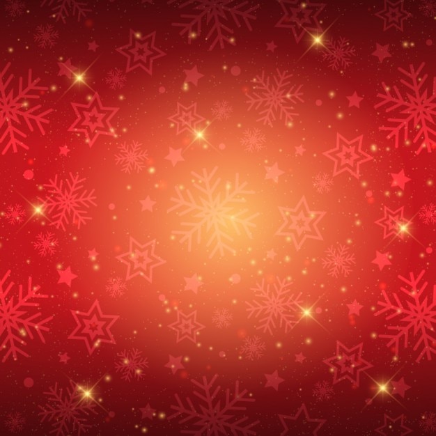 スノーフレーククリスマス 赤 背景 無料のベクター