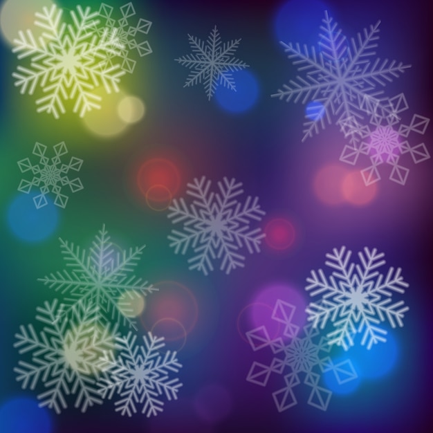 Snowflakes on dark background | Free Vector