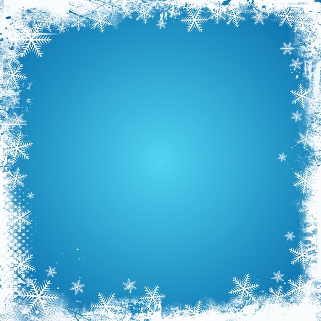 Free Vector Snowflakes frame
