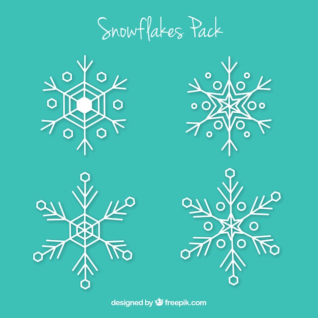 Download Snowflakes pack Vector | Free Download