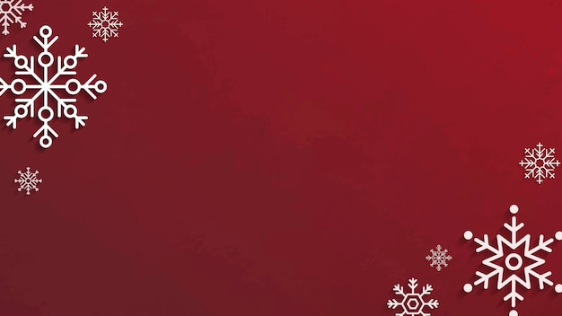 Free Vector | Snowflakes on red background