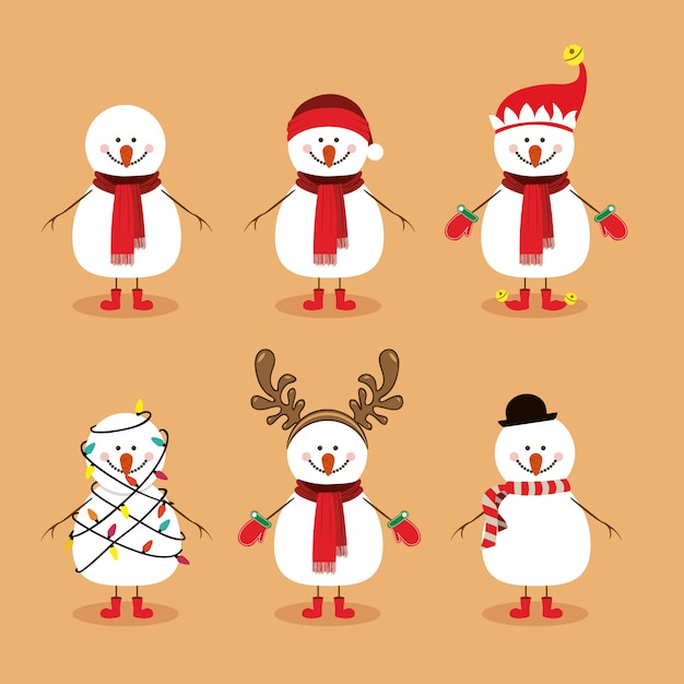 Premium Vector | Snowman design