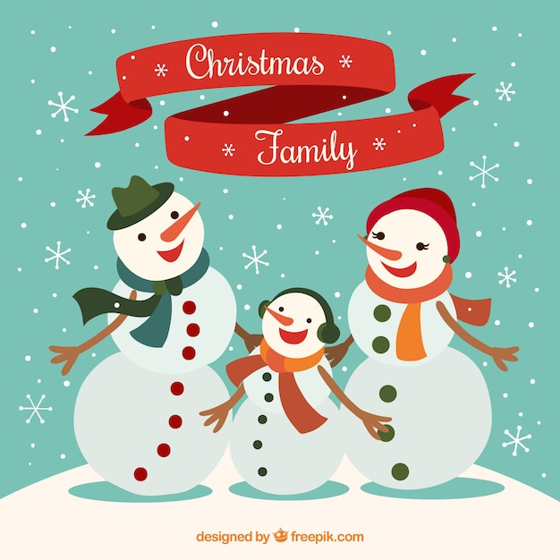 Download Snowman family Vector | Premium Download