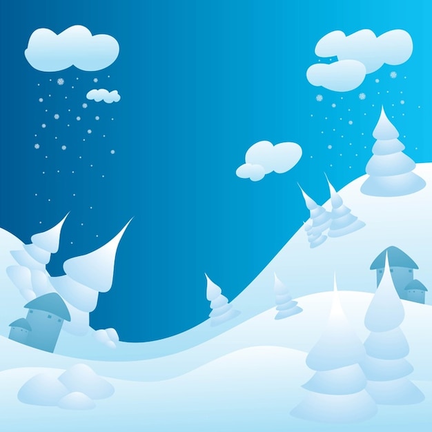 Download Snowy Winter Landscape Vector | Free Download