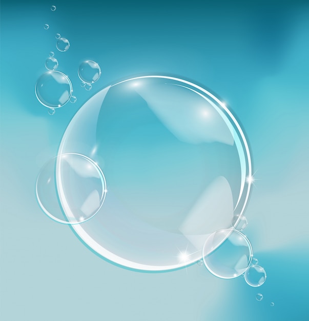 Premium Vector | Soap bubbles of water. circle and liquid, light design ...