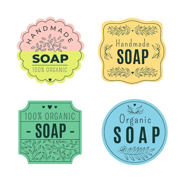 Free Vector | Soap Logo Template Set