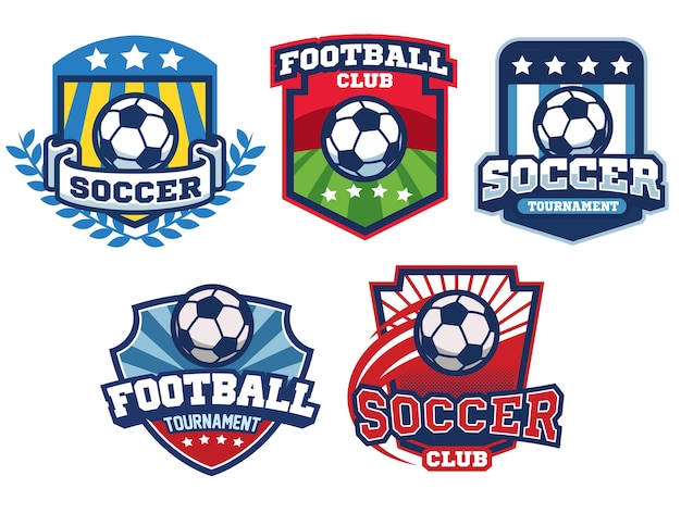 Premium Vector | Soccer badge design collection